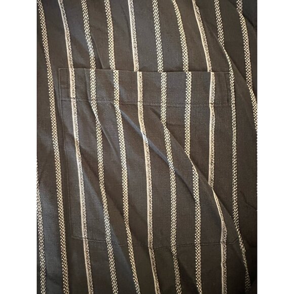 Michael Brandon Mens XL Button Down‎ Long Sleeve Gray Striped Dress Shirt Career - Picture 3 of 7
